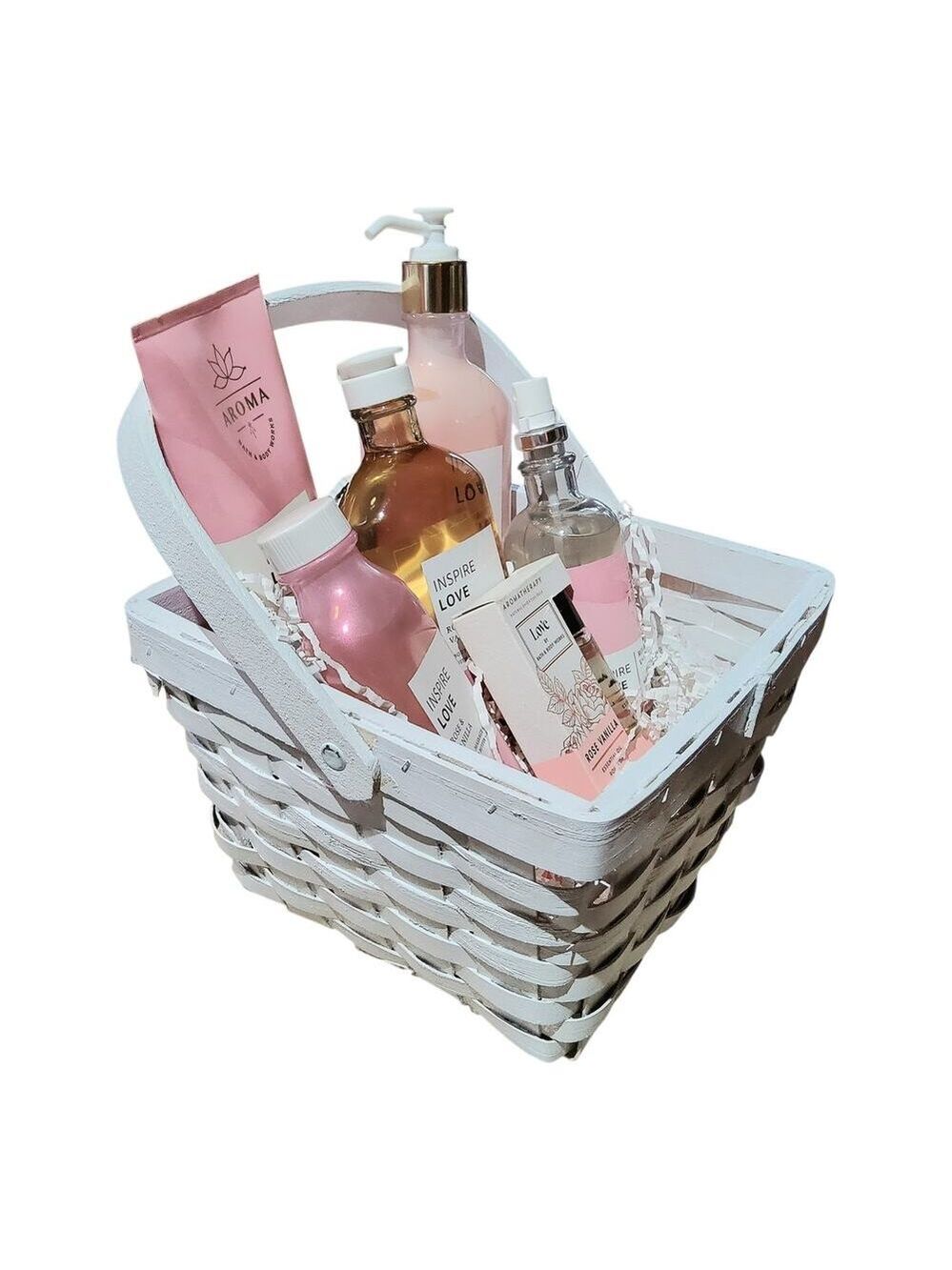BATH & BODY WORKS Rose Vanilla Aromatherapy Gift Basket - Picture 4 of 6